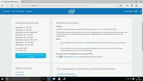 Uninstall any previous versions (optional). Intel management engine interface dell Driver for Windows 10