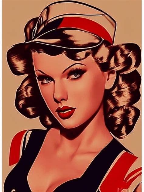 vintage vintage 1940s pinup girl taylor poster for sale by athenasgoods redbubble