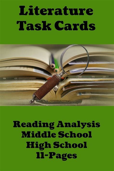 reading analysis literature task cards distance learning in 2020 reading analysis