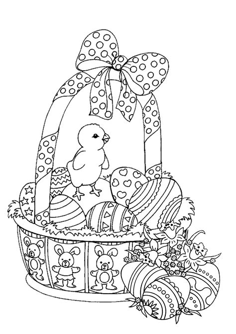 Printable Easter Basket Coloring Pages