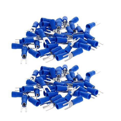 Fielect 150pcs Awg 22 16 Insulated Fork Spade Wire Connectors