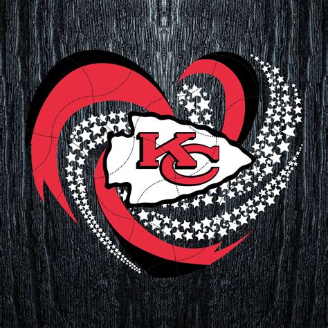 Kansas City Chiefs Svg Love Svg Cricut File Clipart Nfl Etsy