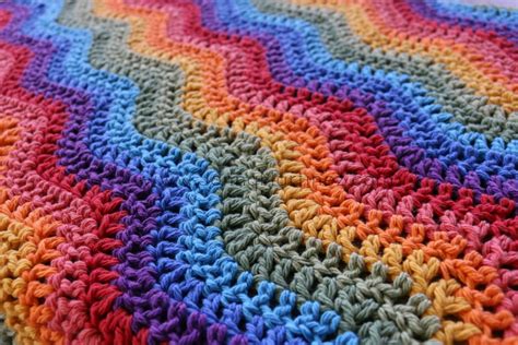 Crochet Pattern Rainbow Ripples Baby Blanket Jonna Martinez