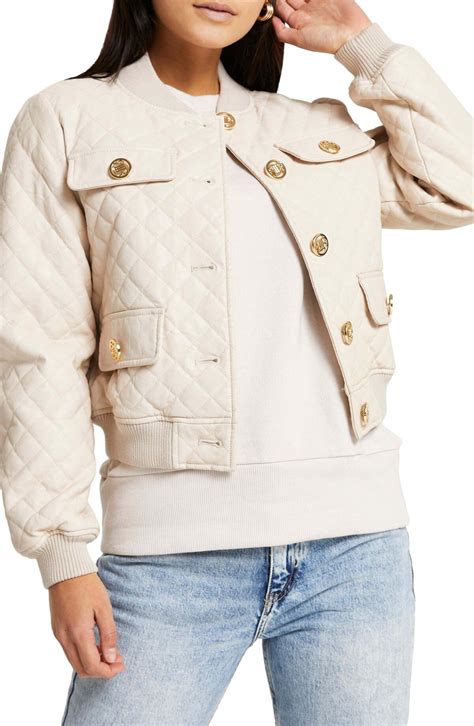 Diamond Quilted Bomber Jacket Editorialist