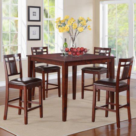 The portofino dining table is a dining table to admire, measuring 95 inches in length it can accommodate up to 8 people.the finish of the dining table is a very rich textured coffee finish that adds a touch of elegance to any home. Standard Furniture Westlake 5 Piece Counter Height Dining ...