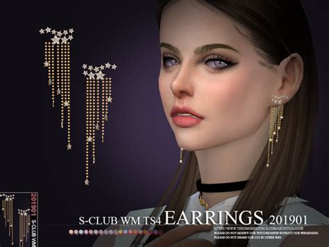 S Club Ts4 Wm Earrings 201901 The Sims 4 Catalog