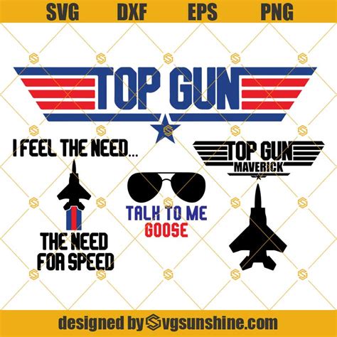 Top Gun Svg Bundle Need For Speed Svg Talk To Me Goose Svg Maverick