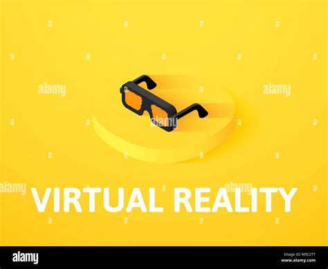 La Realidad Virtual El Icono Isométrica Aislado Sobre Fondo De Color