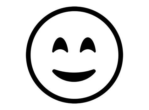 Smile Emoji Png Black And White