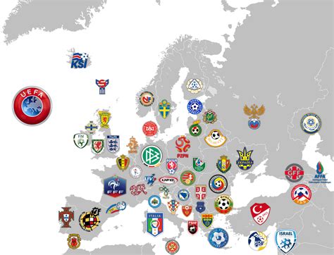 Uefa Member Logos National Football Associations 5356x4096 Europe