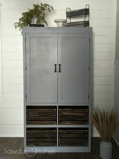 A diy tutorial to build a freestanding kitchen pantry cabinet with free plans. A freestanding pantry for small spaces! - Your Projects@OBN