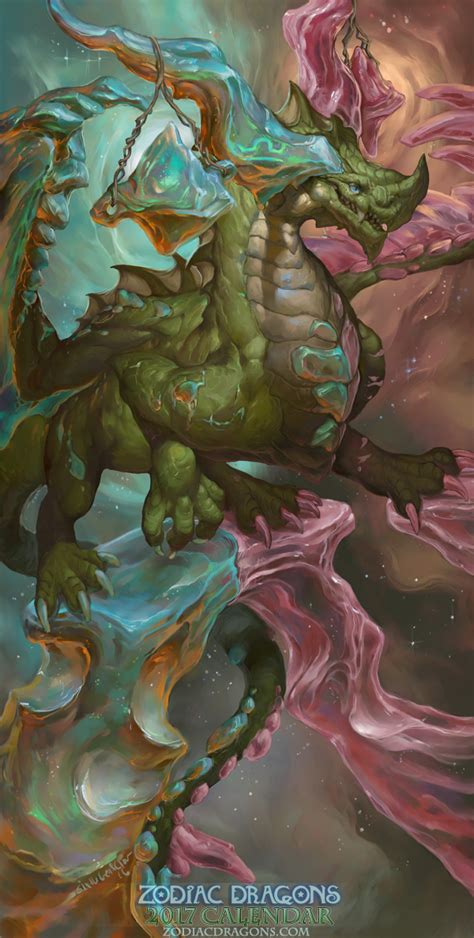 2017 Zodiac Dragons Calendar Libra Dragon By The Sixthleafclover On