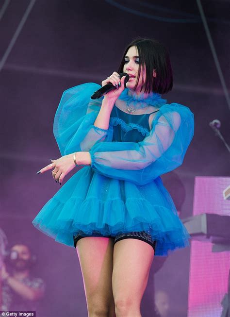 Dua Lipa Shows Off Her Envy Inducing Endless Legs In A Short Ribbon Mini Skirt As She Goes