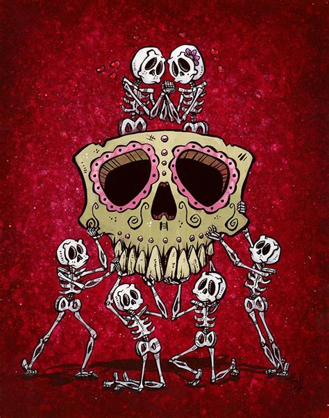 Day Of The Dead Art By David Lozeau Love