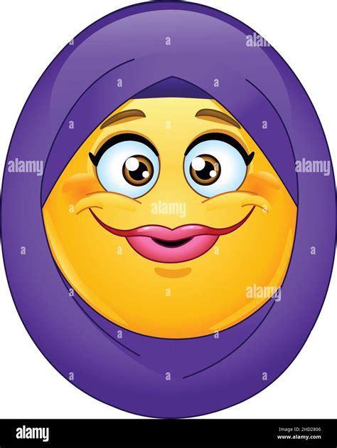 Muslim Female Emoji Emoticon Wearing A Hijab Stock Vector Image And Art