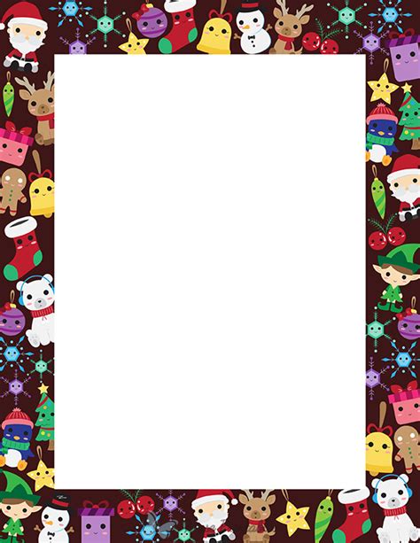 Printable Cute Christmas Page Border