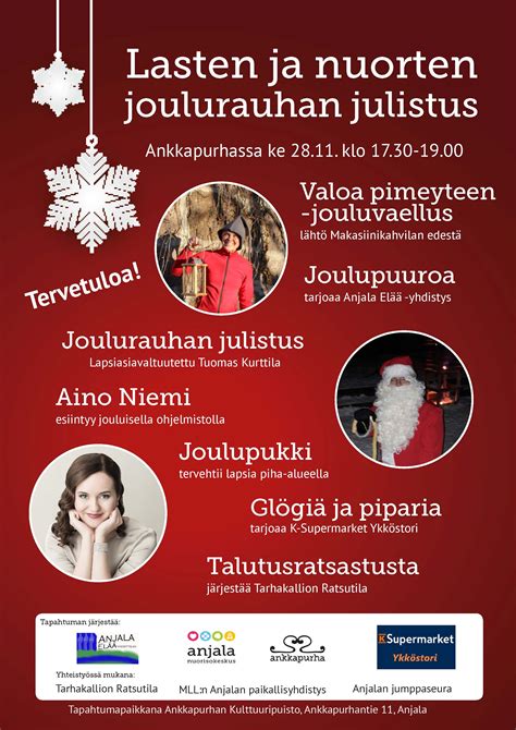 Lasten ja nuorten joulurauhan julistus 28.11. | Anjala