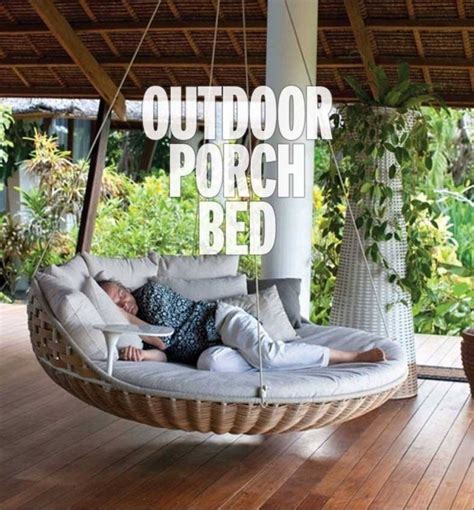Mutable Hanging Porch Beds Outdoor Porch Beds That Will Make Nature Von Round Porch Swing Bed