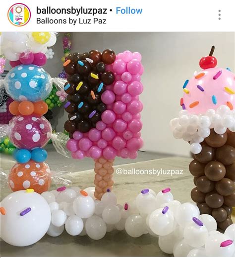 Ice Cream And Popsicle Theme Custom Balloons Balloon Decorations Party