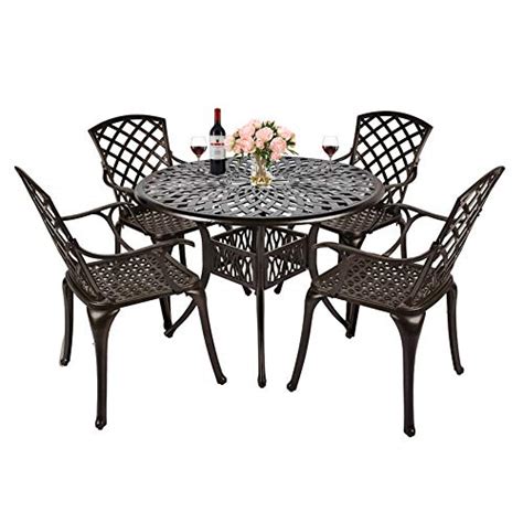 Buy Titimo 5 Piece Outdoor Furniture Dining Set All Weather Cast