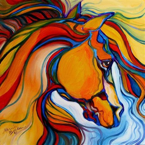 Southwest Abstract Horse By Marcia Baldwin From Abstracts