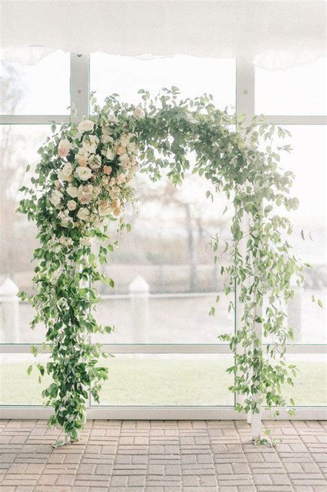 Greenery Wedding Ceremony Arch Greenery Covered Trellis With White