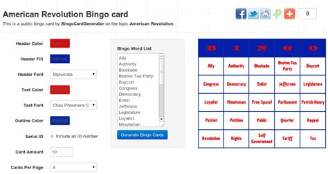 Bingo Card Generator Bingo Card Generatorbingo Card Generator