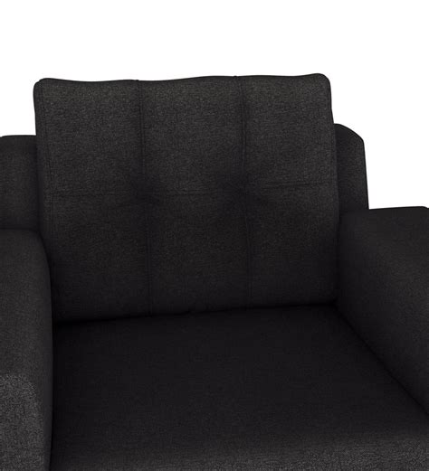 Buy Flight Fabric 1 Seater Sofa In Dark Grey Colour By Godrej Interio