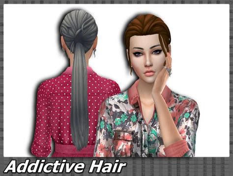 Mikerashi Addictive Hair Retextured Sims 4 Hairs Hair Hairstyle