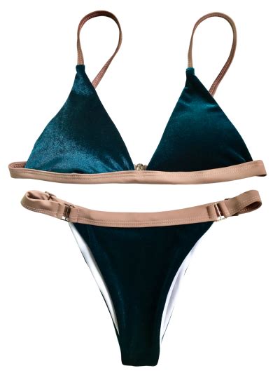 buckles velvet high cut bikini deep blue s mobile plunge bikini bandeau bikini set thong