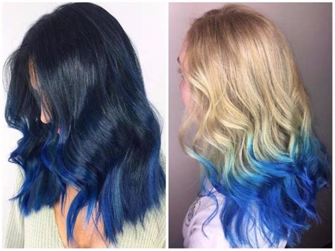 This space age blend of neon shades is totally out of this world! Blue Ombre Hair Color | Light and Dark Shades 2017