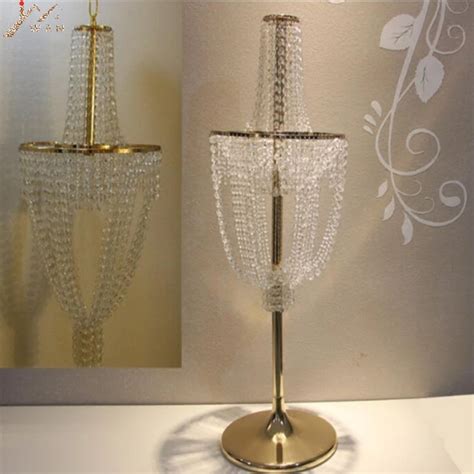 New Style Flower Vase Gold Flowers Stand Acrylic Crystal Road Lead