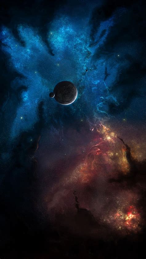 Download Wallpaper 1080x1920 Planet Space Starry Sky Universe