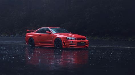 Break one of these, win a free ban. 2560x1440 Red Nissan GTR R34 1440P Resolution HD 4k Wallpapers, Images, Backgrounds, Photos and ...