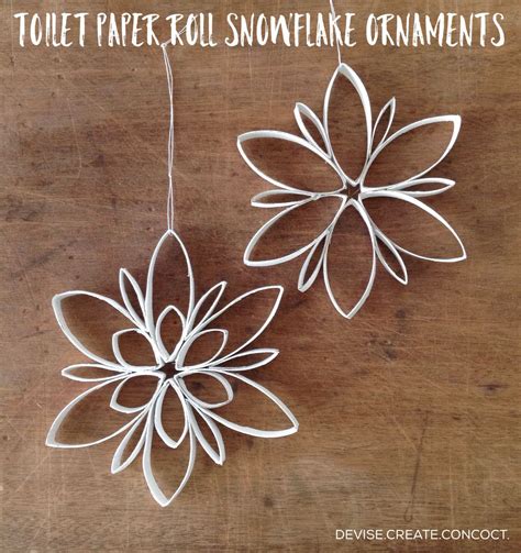 Diy Toilet Paper Roll Snowflake Ornaments Diy Christmas Ornaments