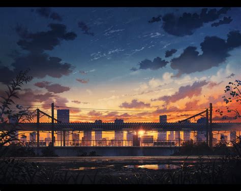 Sun Light Amazing Anime Landscape Sky Wallpaper