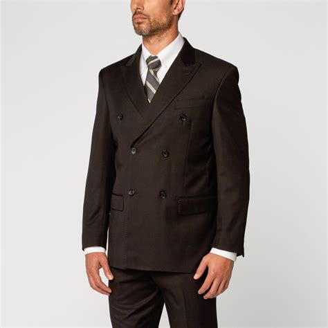 Double Breasted Suit Black Us 38r Giorgio Fiorelli