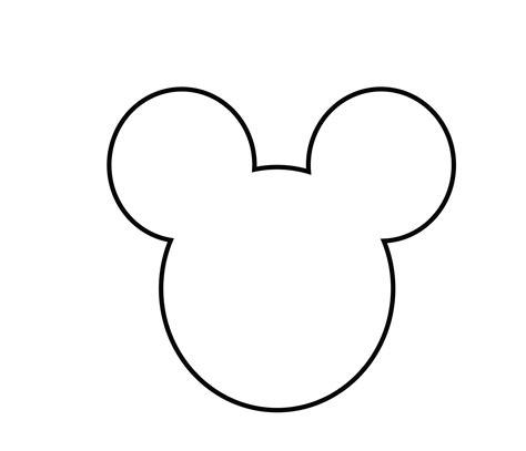 Mickey Mouse Outline Svg Mickey Mouse Head Svg Disney Svg Etsy Images