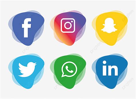 Social Media Icons Set Sociales Medios De Comunicación Icon Png Y