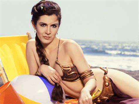 Carrie Fisher In Gold Bikini From Rolling Stone