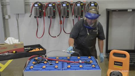 Extend Forklift Battery Life With Crowns V Force® Battery Watering