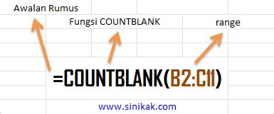 Fungsi Countblank Pada Excel Menghitung Jumlah Cell Yang Kosong