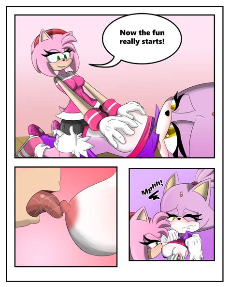 Rule 34 2girls Amy Rose Blaze The Cat Breast Hold Breast Suck Breasts Clothing Comic Dialogue