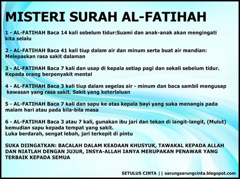 Pengajaran Surah Al Fatihah