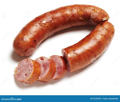 Boiled Sliced Fresh Pork Sausage Royalty Free Stock Photos Image 9132978