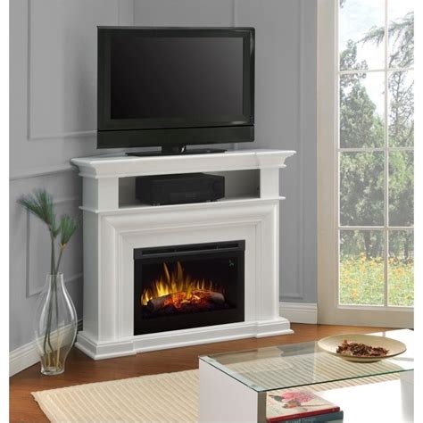 bowery hill corner tv stand  electric fireplace