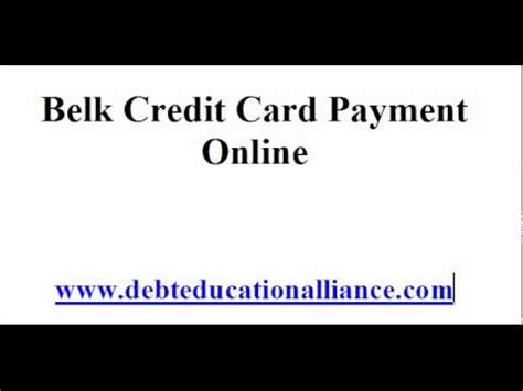 The easiest way to apply for a belk credit card if you do not the payment service at belk's works much the same way as it does at other websites. Belk Credit Card - YouTube