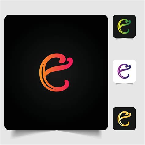 E Letter Logo Professional Abstract Gradient Design 2869543 Vector Art