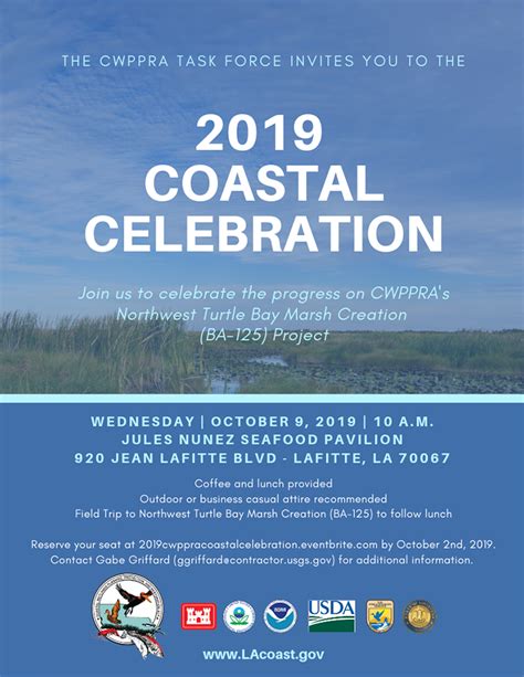 Cwppra Newsflash Cwppra 2019 Coastal Celebration Invitation