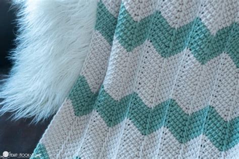 Tunisian Chevron Crochet Baby Blanket Free Pattern
